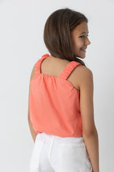 Orange Cute Bow Top